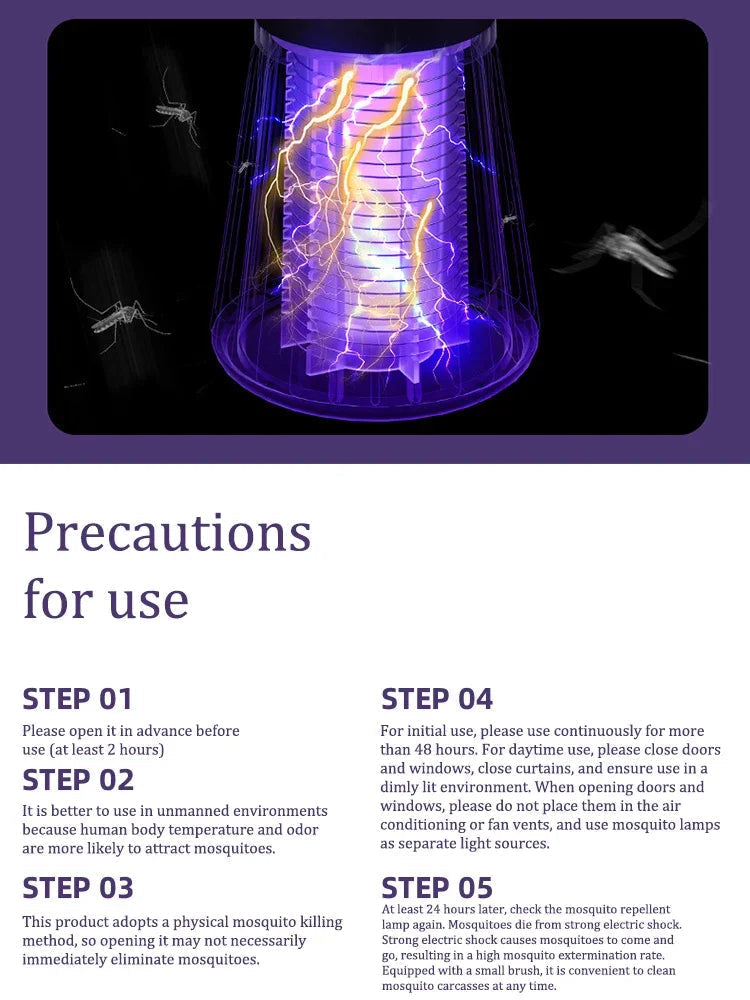 Piège à moustiques UV rechargeable avec grille électrique haute tension – Idéal pour intérieur et extérieur, portable et facile à nettoyer