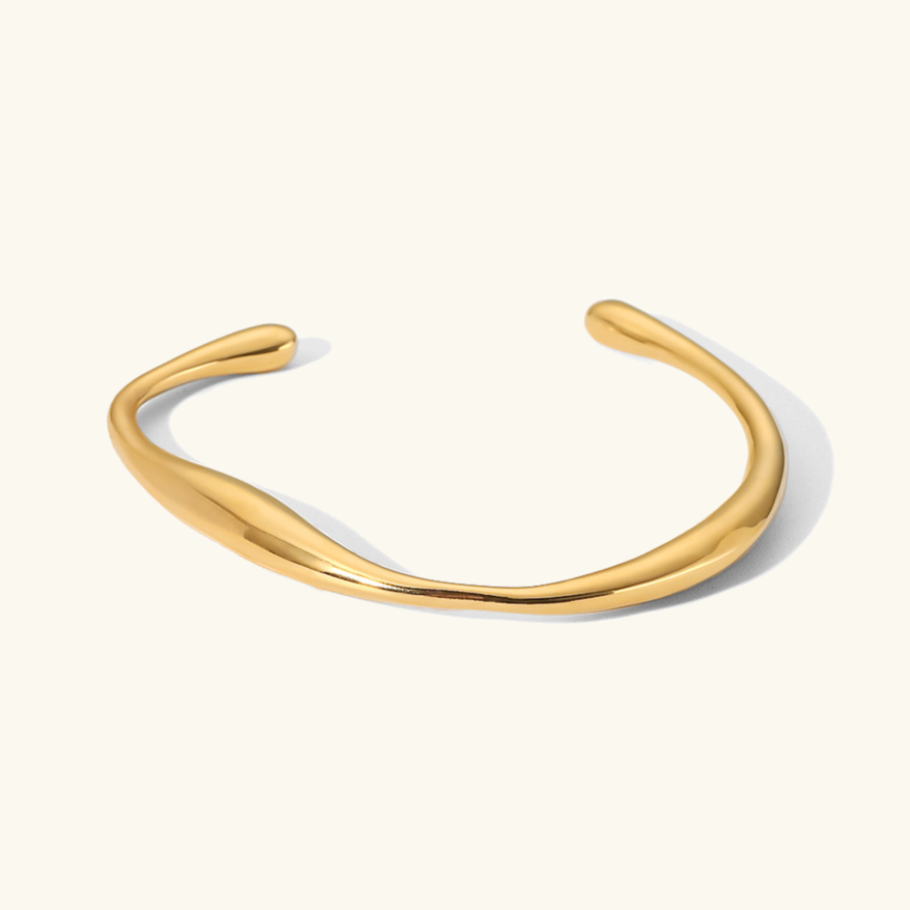 Bracelet Femme Or 18 Carats Taille Unique Acier Inoxydable Torsadé