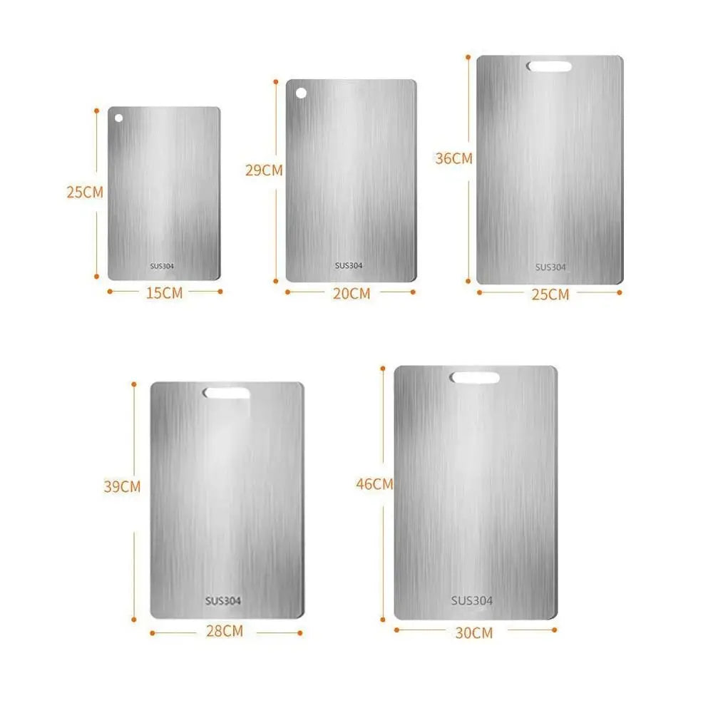 Planche à découper antibactérienne en acier inoxydable 316 – double face et résistante à la corrosion