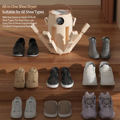 Portable Electric Shoe Dryer with Timer and Aromatherapy Function – Fast Drying and Deodorizing