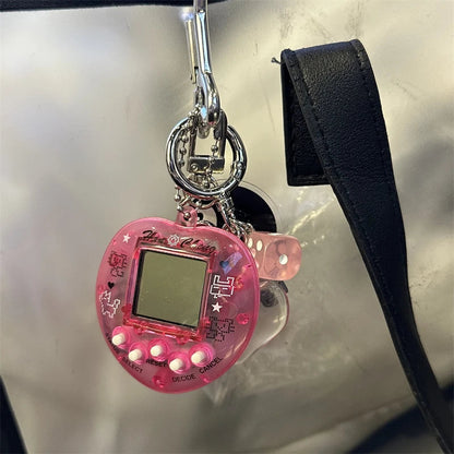 Kawaii Rainbow Game Console Keychain in Zinc Alloy – Unique and Trendy Harajuku Accessory