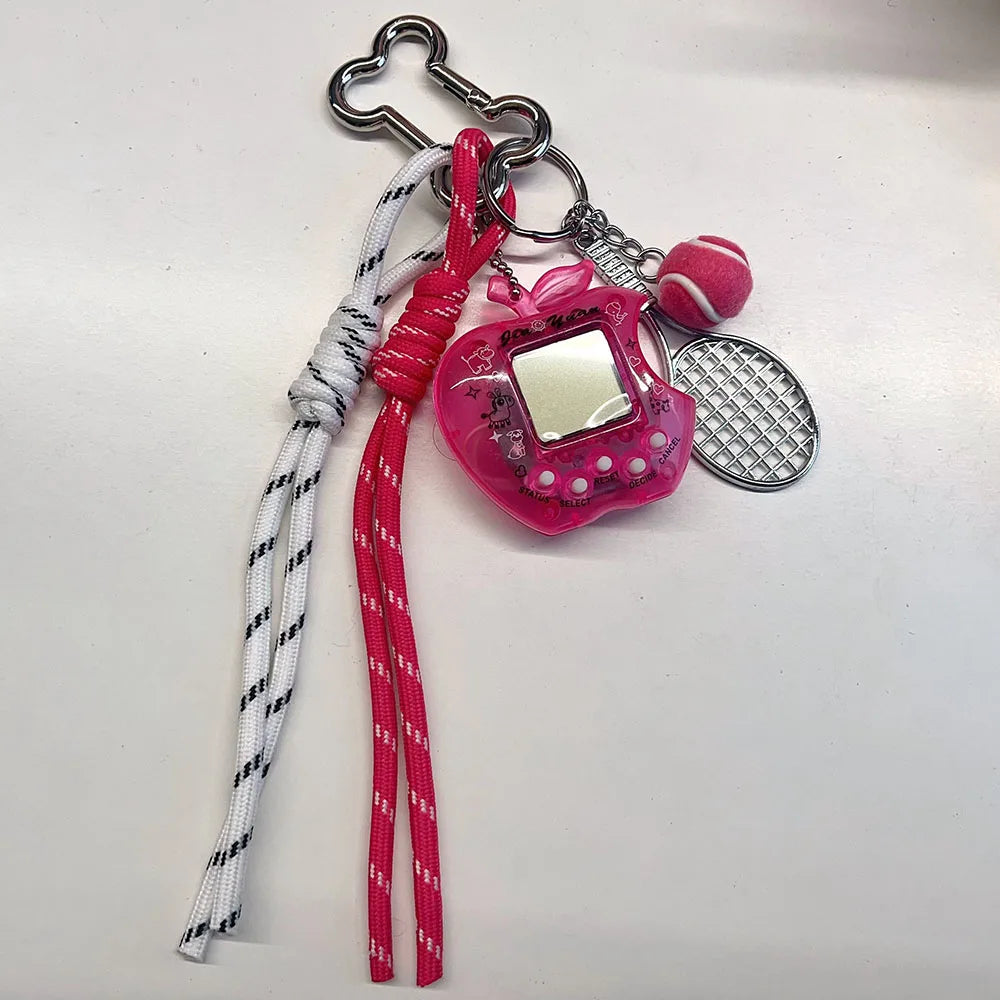 Kawaii Rainbow Game Console Keychain in Zinc Alloy – Unique and Trendy Harajuku Accessory