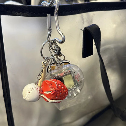 Kawaii Rainbow Game Console Keychain in Zinc Alloy – Unique and Trendy Harajuku Accessory