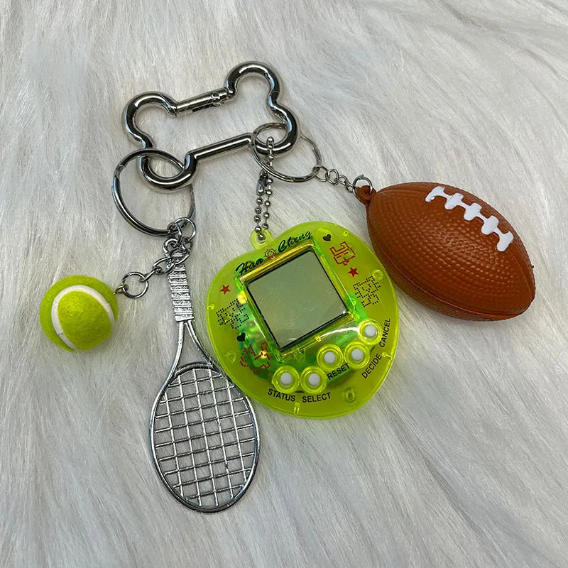 Kawaii Rainbow Game Console Keychain in Zinc Alloy – Unique and Trendy Harajuku Accessory