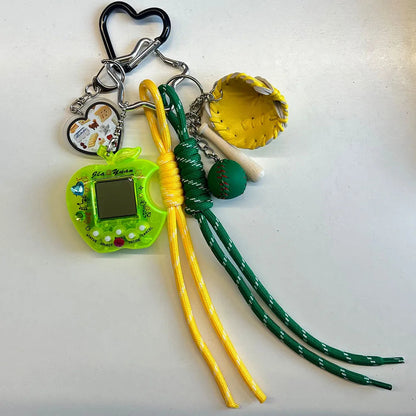 Kawaii Rainbow Game Console Keychain in Zinc Alloy – Unique and Trendy Harajuku Accessory