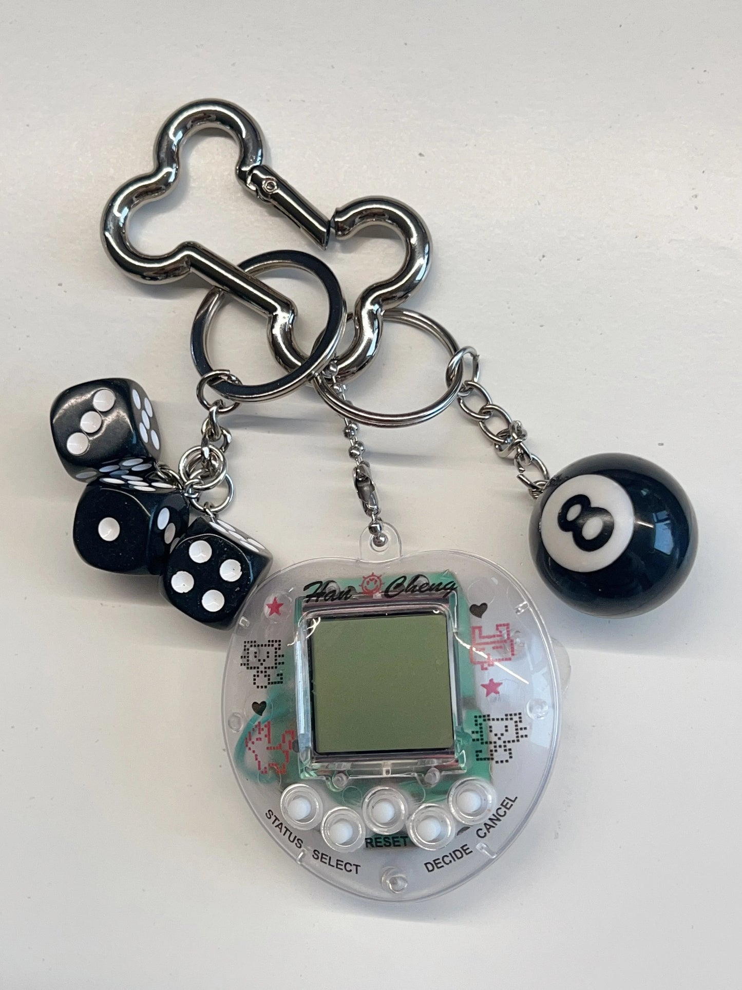 Kawaii Rainbow Game Console Keychain in Zinc Alloy – Unique and Trendy Harajuku Accessory