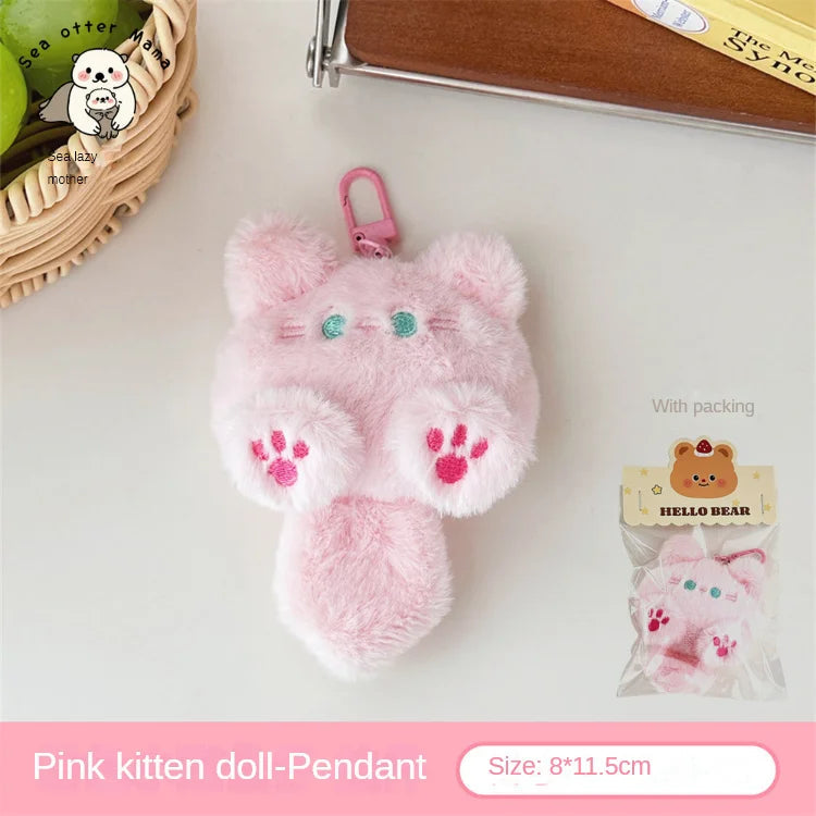 Porte-Clés en Peluche Lapin Mignon avec Clip Métallique – Accessoire Doux pour Sacs et Clés