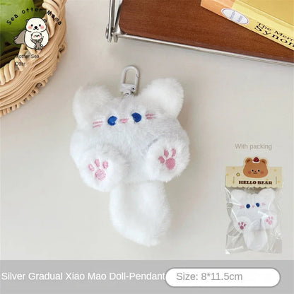 Cute Plush Rabbit Keychain with Metal Clip – Soft Accessory for Bags and Keys