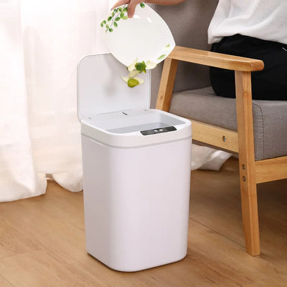 Automatic Sensor Trash Can 18L/13L – Hands-Free Opening in ABS Plastic for Kitchen and Bathroom