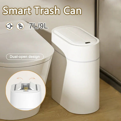 Automatic Wall-Mounted Trash Can with Sensor - 7/9 L for Compact Spaces - Practical and Hygienic Plastic Design