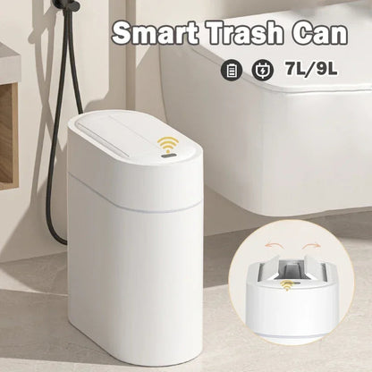 Automatic Wall-Mounted Trash Can with Sensor - 7/9 L for Compact Spaces - Practical and Hygienic Plastic Design