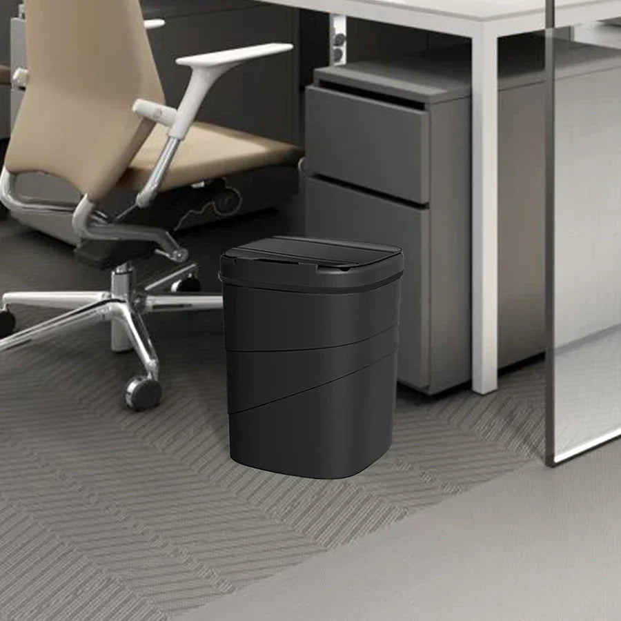 Automatic Sensor Trash Can in PP – Rectangular Design, Contactless, Ideal for Kitchen and Office
