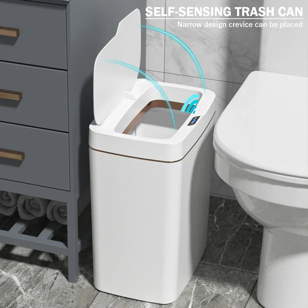 Intelligent Sensor Trash Can 15L/18L Silent and Waterproof for Kitchen and Bathroom