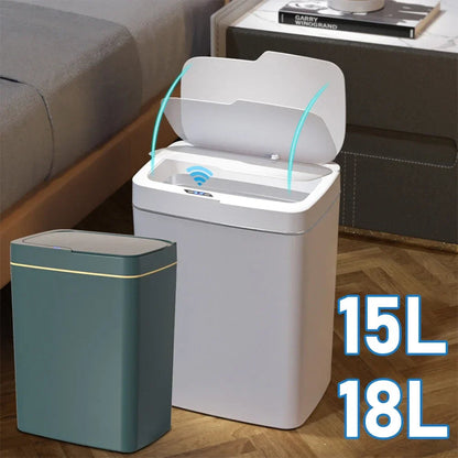 Intelligent Sensor Trash Can 15L/18L Silent and Waterproof for Kitchen and Bathroom