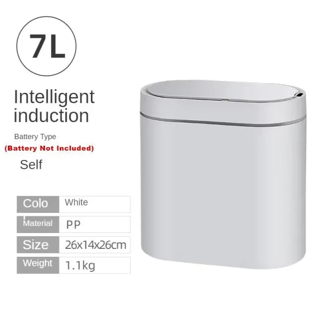 Intelligent Sensor Trash Can 8L for Kitchen and Bathroom – Compact and Waterproof