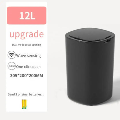 Poubelle à capteur intelligent avec couvercle pliable – gestion des déchets sans les mains