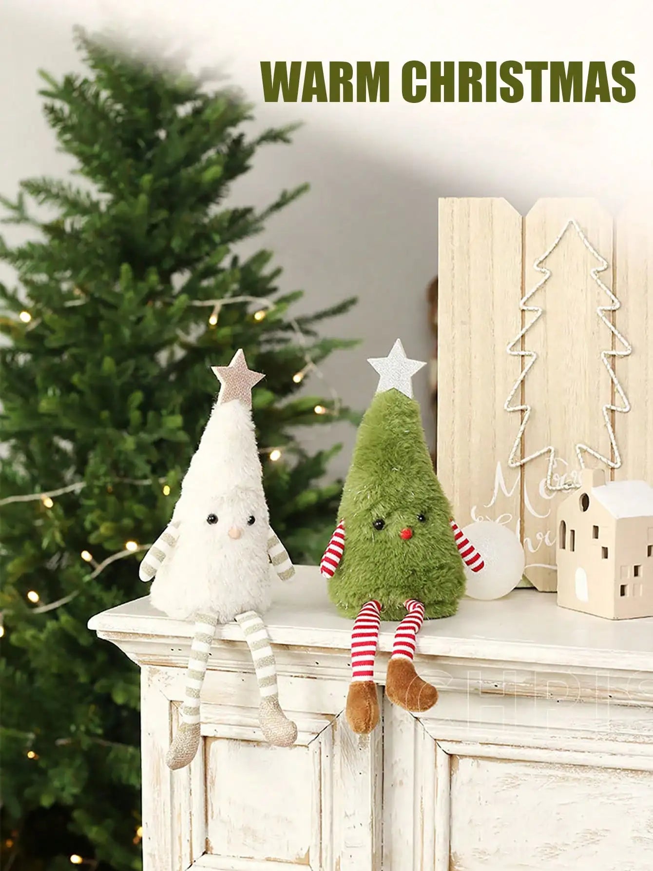 Cute Plush Christmas Tree Doll – Festive Party Decoration