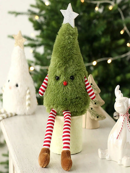 Cute Plush Christmas Tree Doll – Festive Party Decoration