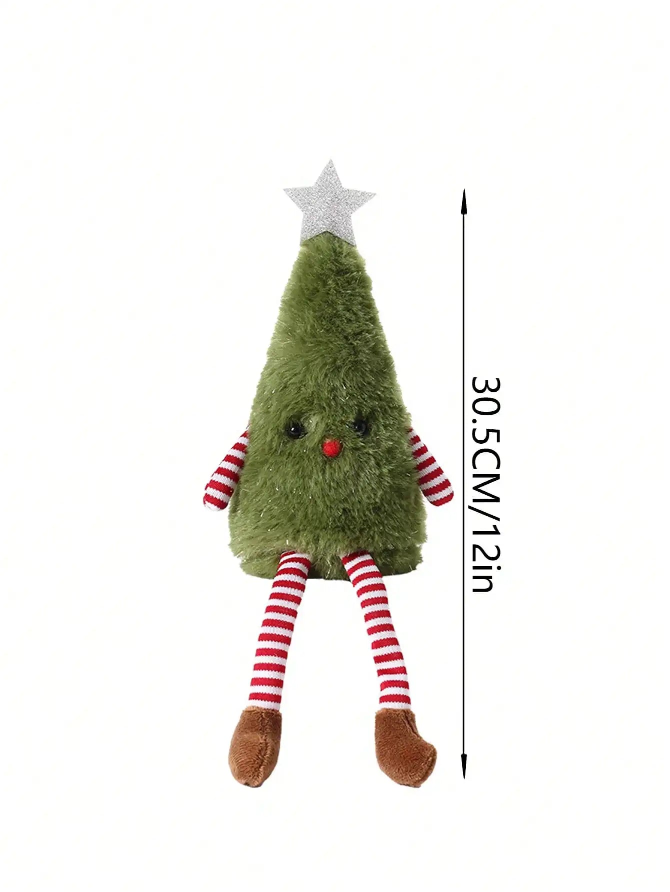Cute Plush Christmas Tree Doll – Festive Party Decoration