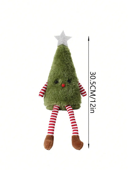 Cute Plush Christmas Tree Doll – Festive Party Decoration