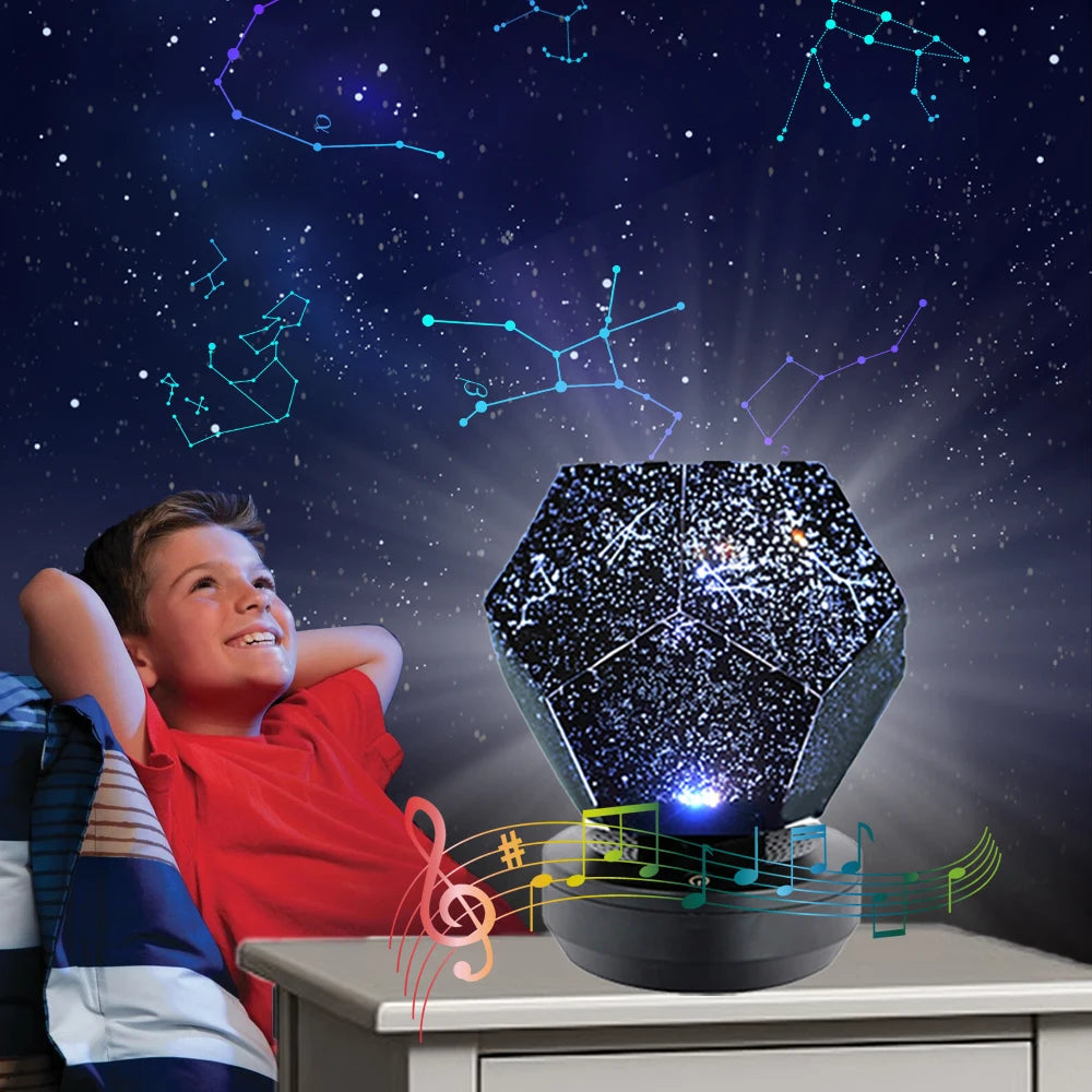 Galaxy Star Projector for Children with Remote Control – Starry Room Decoration