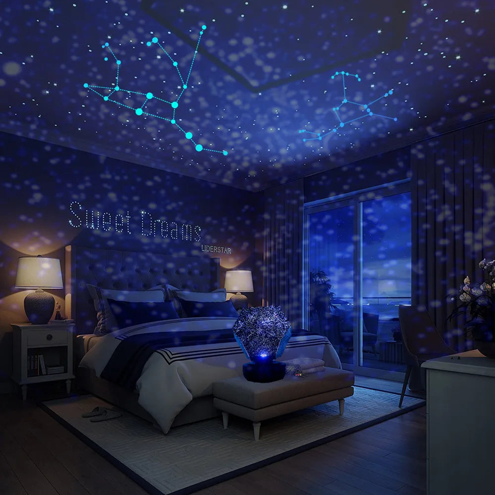 Galaxy Star Projector for Children with Remote Control – Starry Room Decoration
