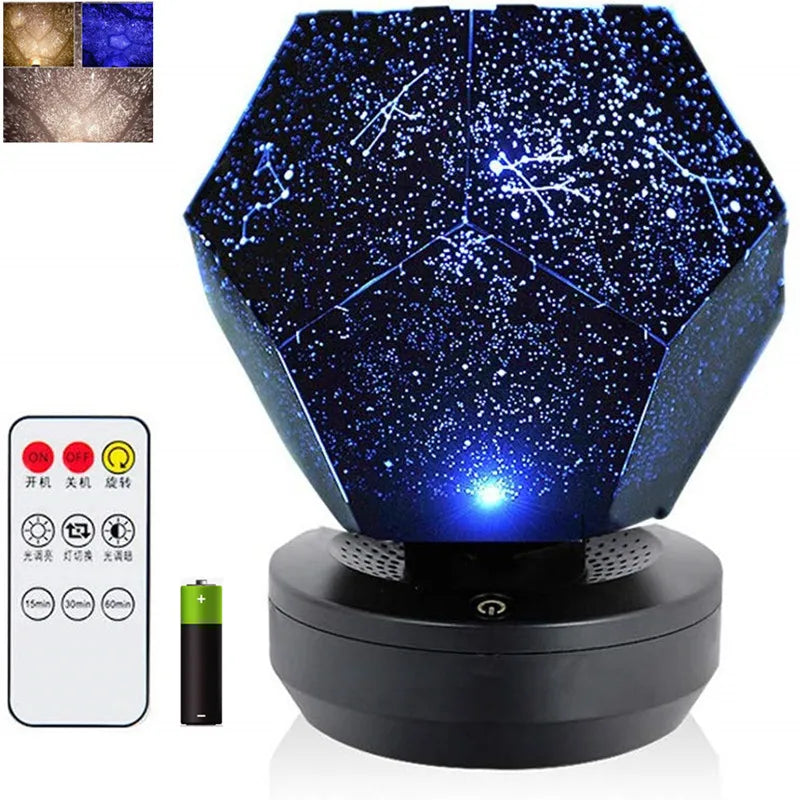 Galaxy Star Projector for Children with Remote Control – Starry Room Decoration