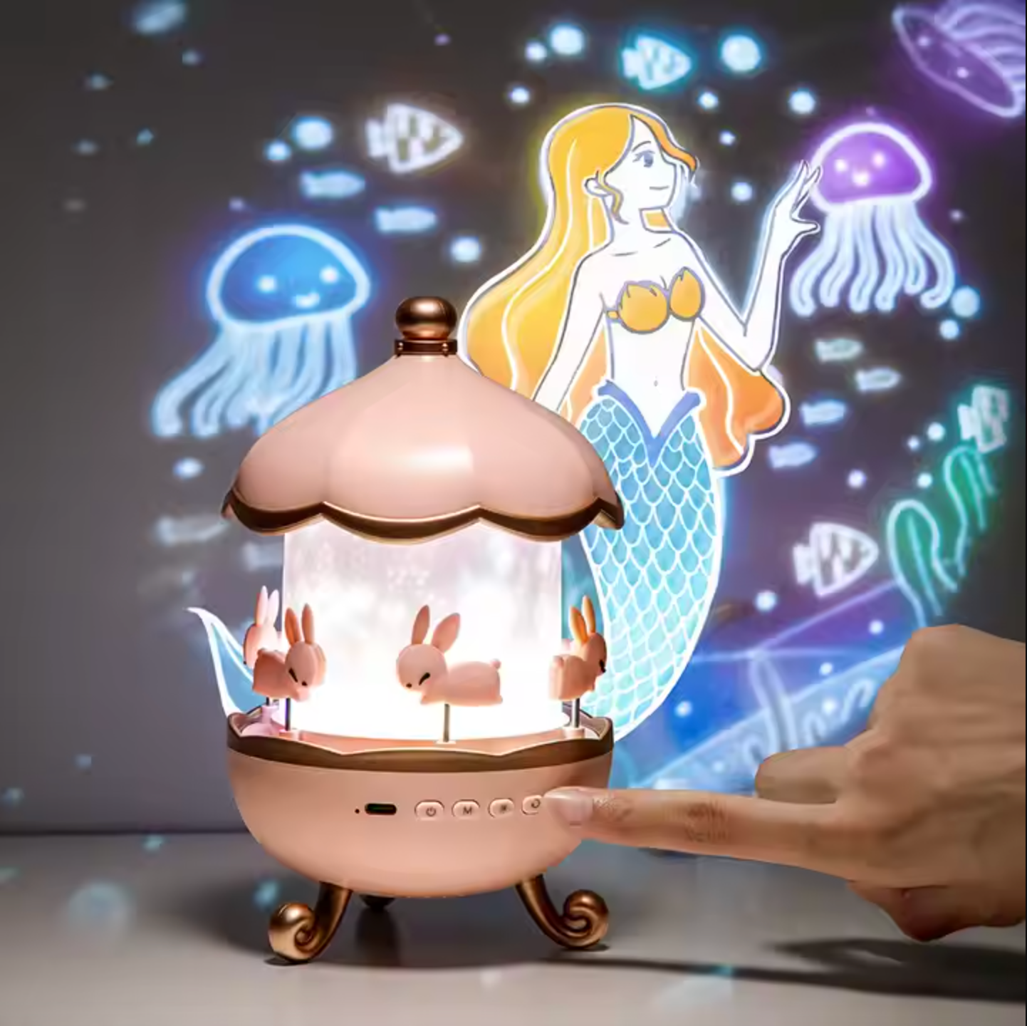 Projecteur de Nuit Amélioré avec 12 Thèmes et Connectivité Bluetooth – Lumière Apaisante pour Enfants