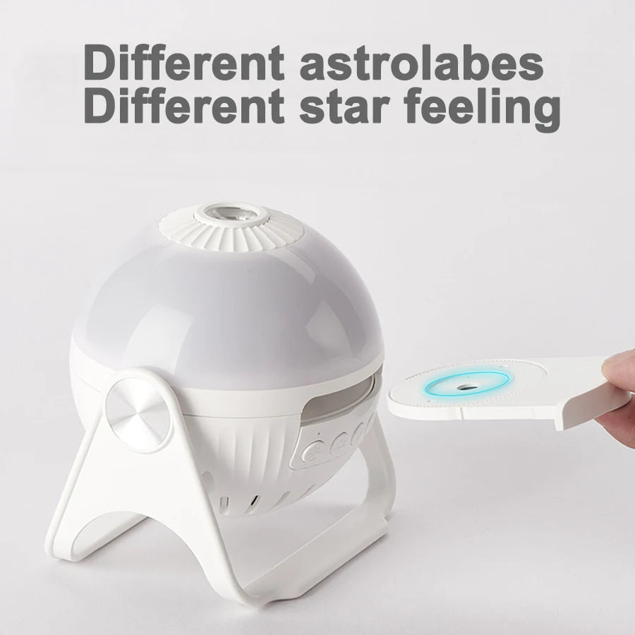 Projecteur de Nuit Galaxie HD pour Enfants avec Design Ajustable à 360°, Projection Étoilée et Films Interchangeables