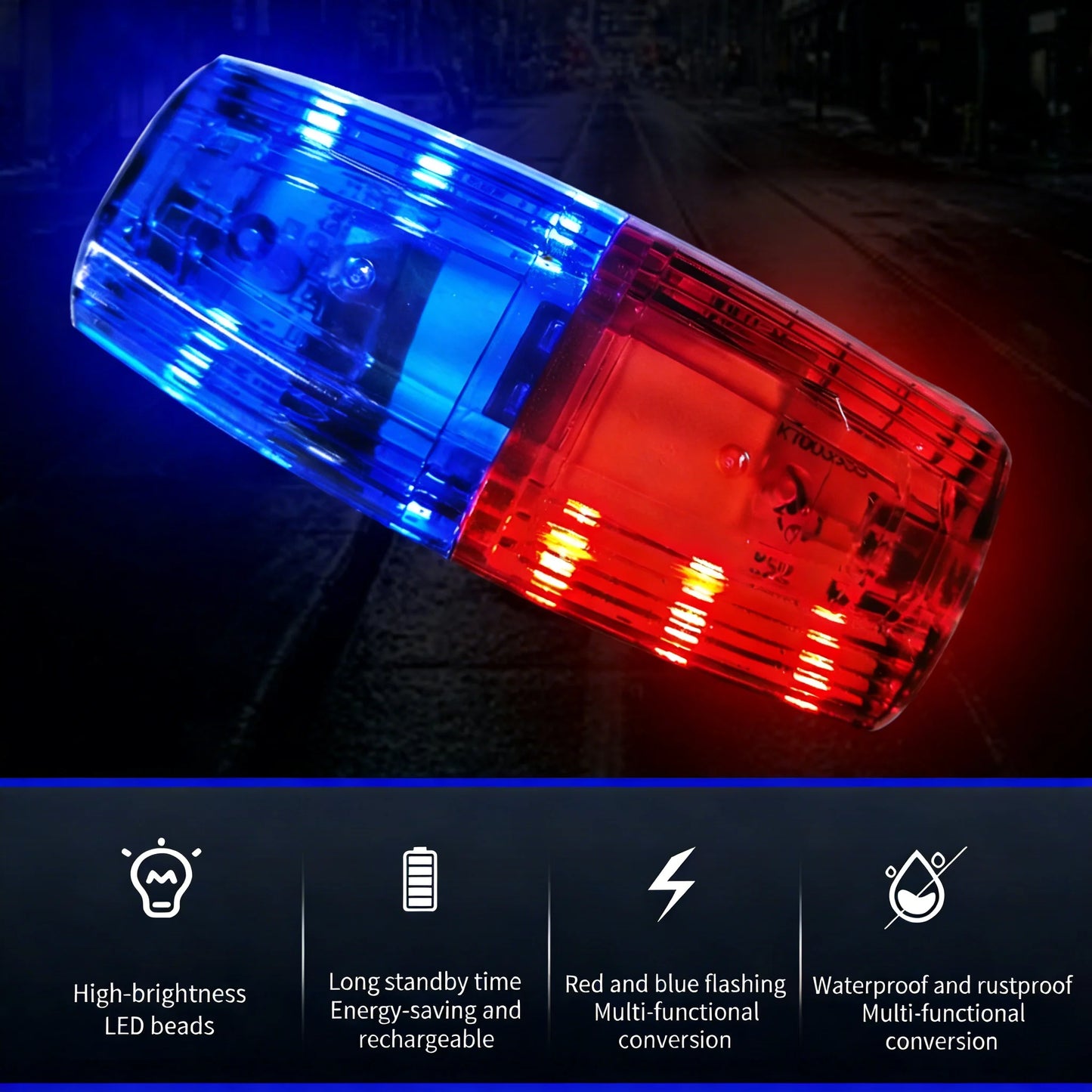 Prowler Shoulder Clip Light | Red Blue LED Safety Light