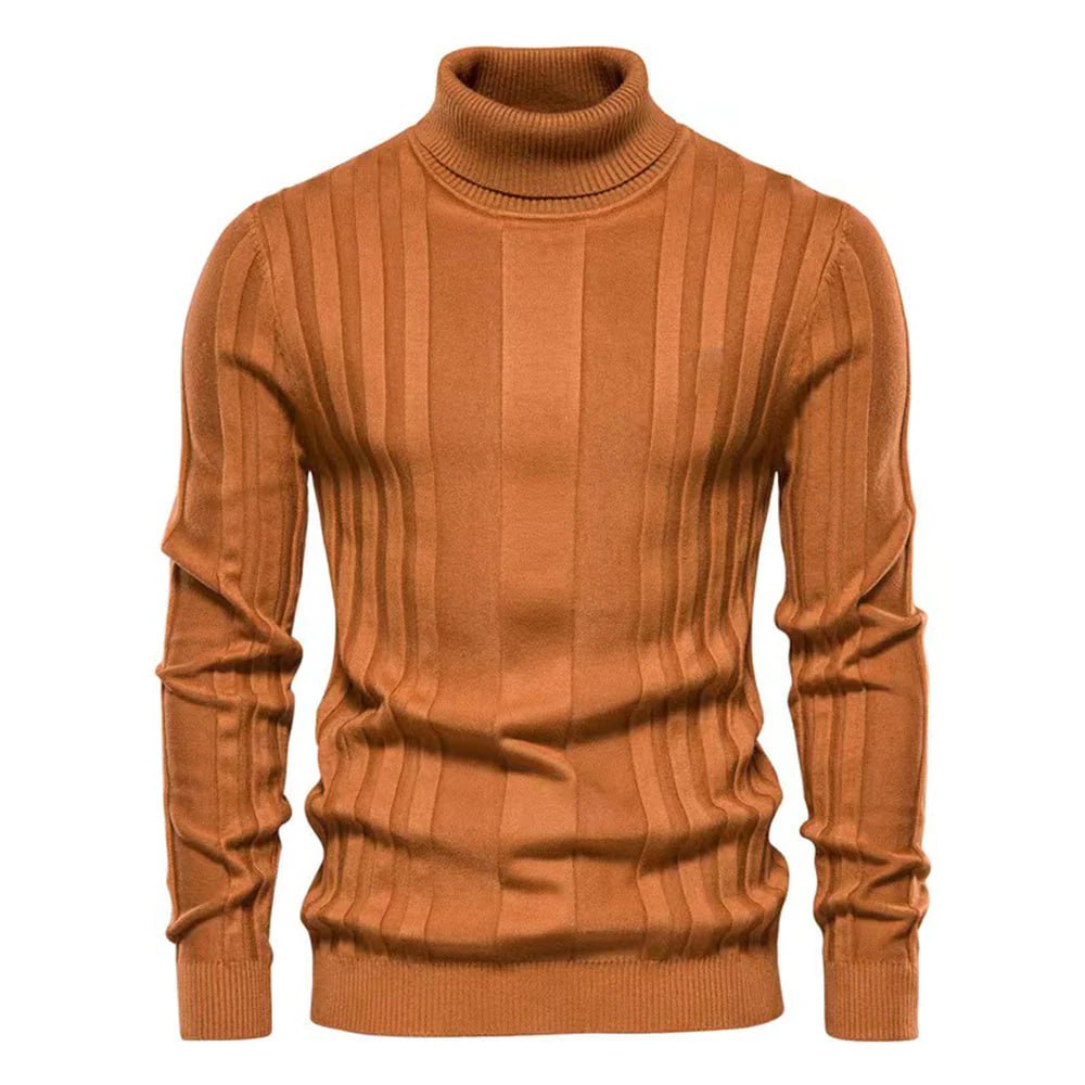 Slim Fit Turtleneck Sweater for Men in Knit - Ideal for Winter