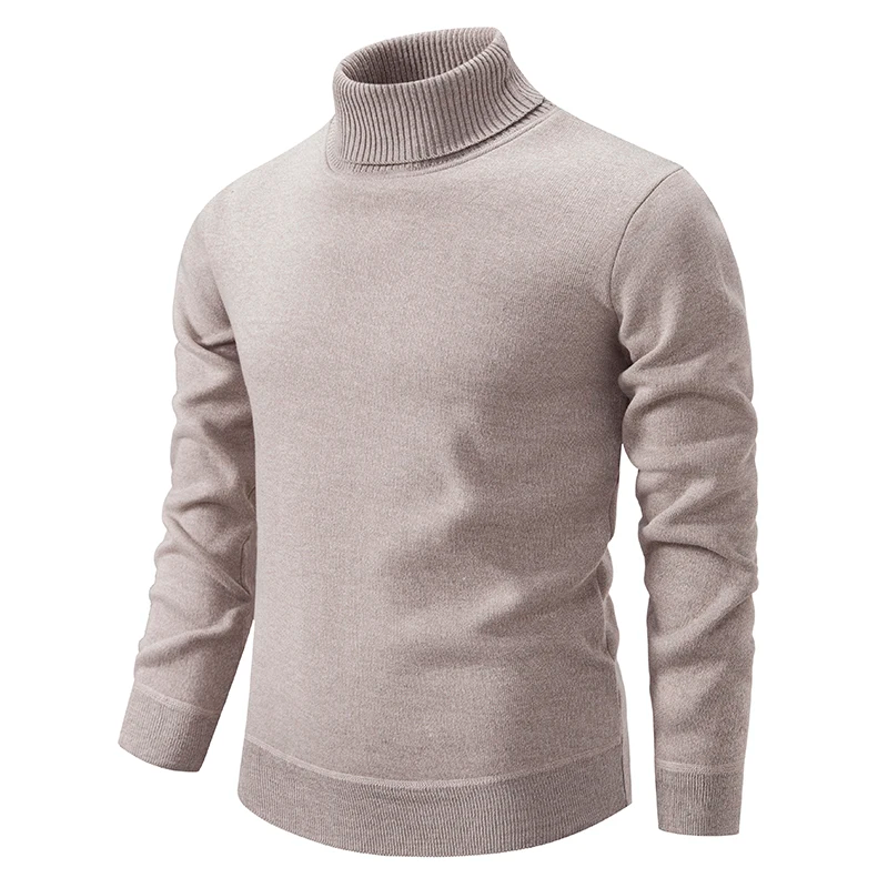 Pull Homme Slim en Laine 100 % - Col Roulé, Confort Hivernal, Idéal pour Bureau et Loisirs