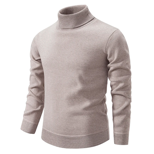 Men's Slim Wool Sweater 100% - Turtleneck, Winter Comfort, Ideal for Office and Leisure