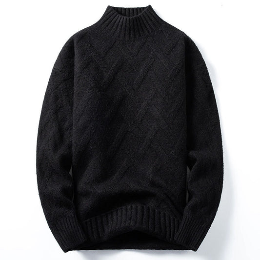 Loose Turtleneck Sweater for Men in Knit – Comfortable and Casual for Autumn and Winter
