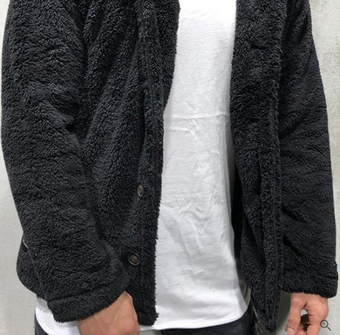 Pull Polaire Chaud pour Homme avec Capuche Boutonnée – Confort et Style Moderne