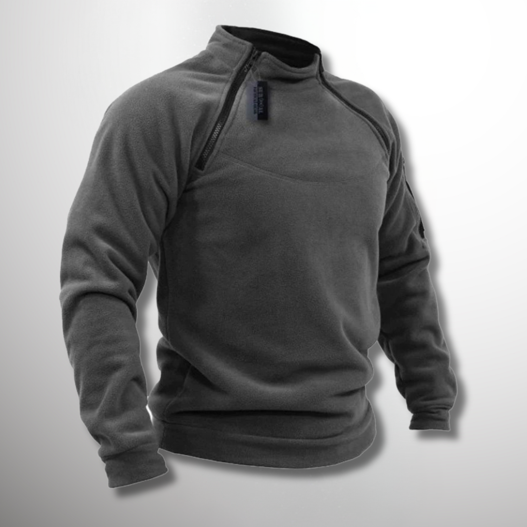 Insulating Fleece Pullover for Men with Tactical Zipper - Comfort and Mobility