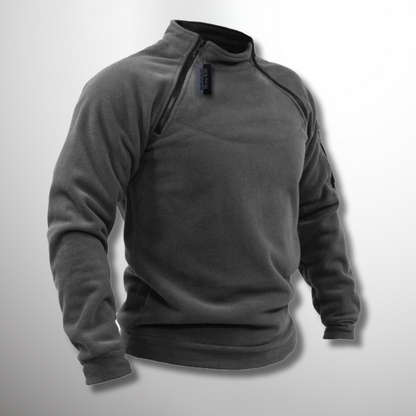 Insulating Fleece Pullover for Men with Tactical Zipper - Comfort and Mobility