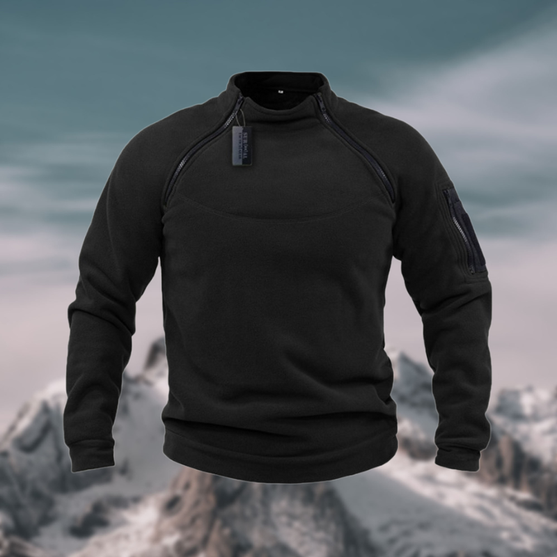 Insulating Fleece Pullover for Men with Tactical Zipper - Comfort and Mobility