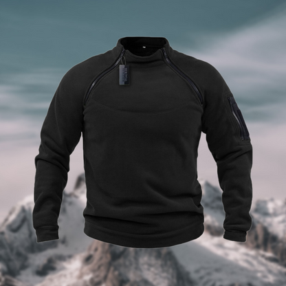 Insulating Fleece Pullover for Men with Tactical Zipper - Comfort and Mobility