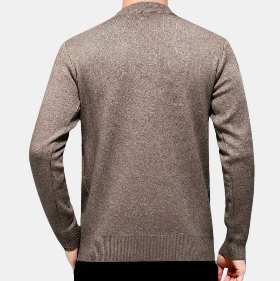 Pull Ras du Cou Slim en Laine Mélangée pour Hommes – Confort et Élégance au Quotidien