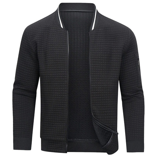 Knitted Zip-Up Hoodie for Men - Bomber Style, Comfortable and Warm for Winter