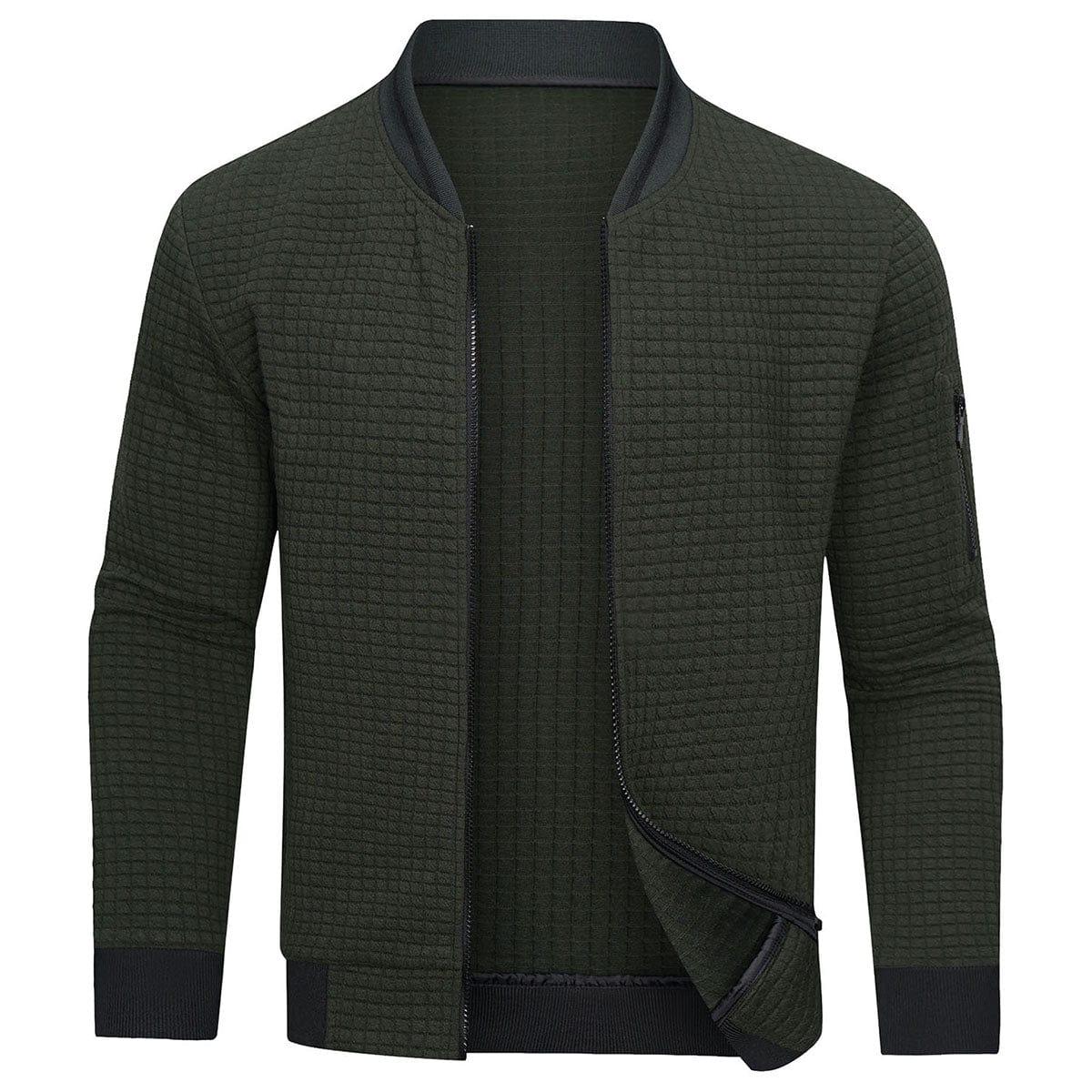 Pull Zippé pour Hommes en Tricot - Style Bomber, Confortable et Chaud pour l'Hiver