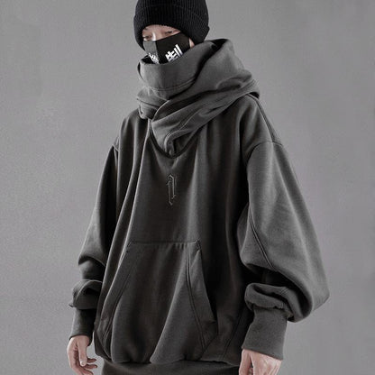 Pull à Capuche Oversize en Coton pour Hommes – Style Décontracté Printemps/Automne, Poche Kangourou, Confortable et Ample 4