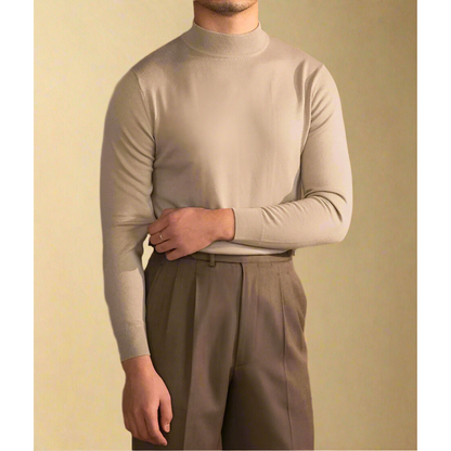 Slim fit wool turtleneck sweater for men - Timeless elegance