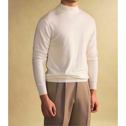 Slim fit wool turtleneck sweater for men - Timeless elegance