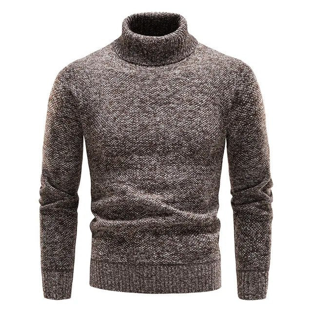 Fitted turtleneck wool sweater for men – Comfort and winter elegance