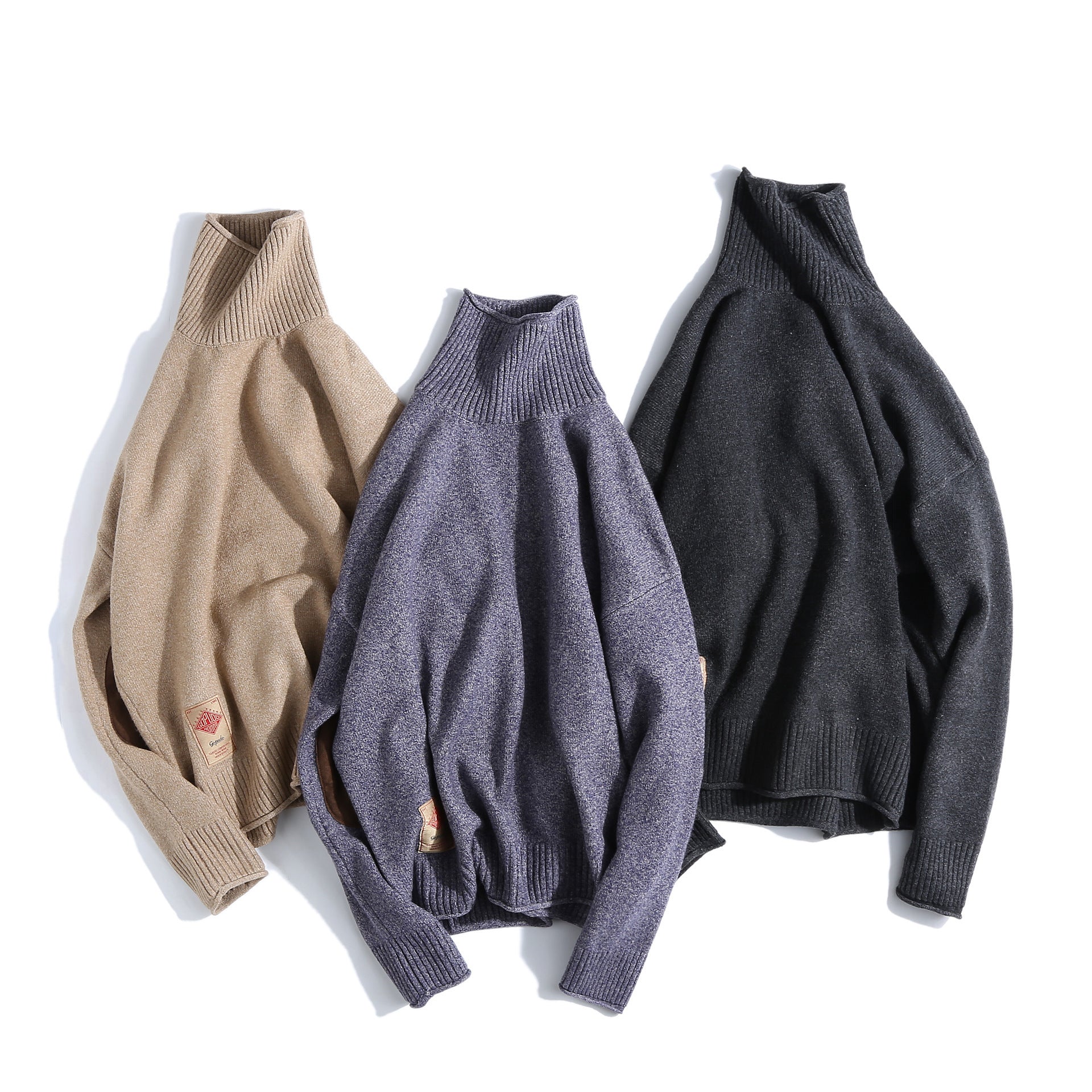 Pull à col roulé épais pour hommes – Confort et style décontracté pour l'hiver