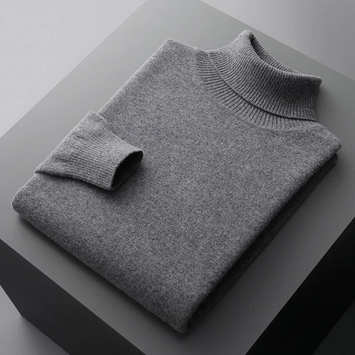 Pull à col roulé pour homme en tricot doux – Confort et chaleur pour l'automne et l'hiver