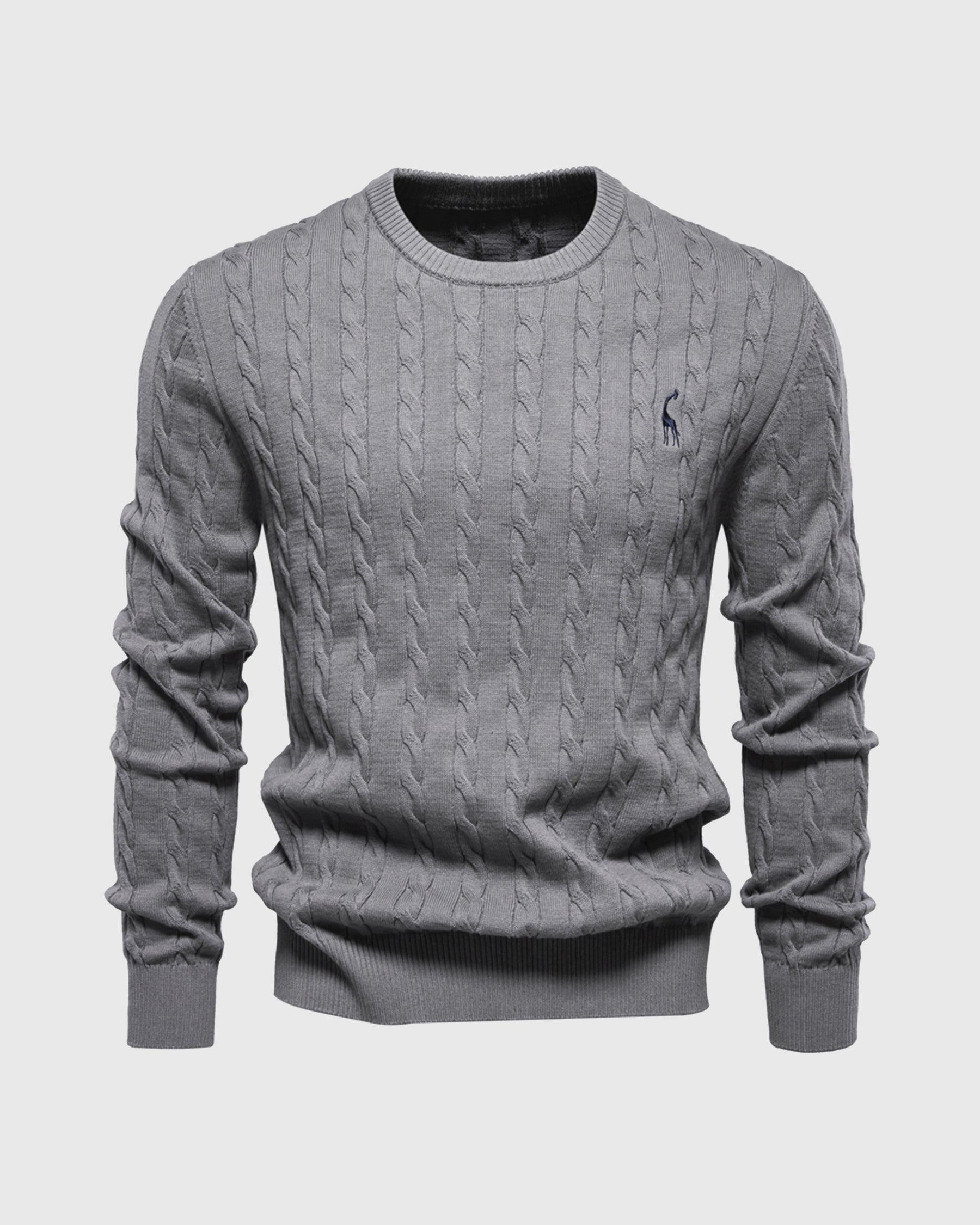 Pull en Coton Torsadé pour Hommes - Col Rond, Confort et Élégance