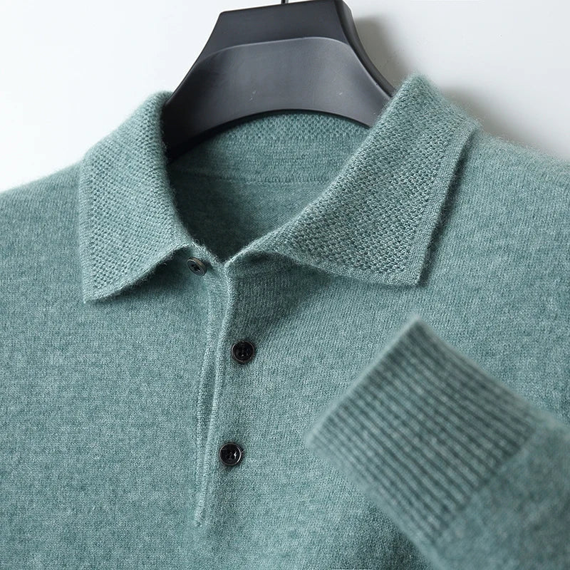 Pull en Laine Mérinos pour Homme à Manches Longues - Haut Décontracté en Tricot, Confort Optimal et Élégance